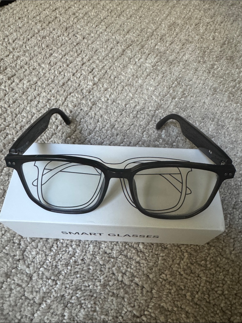 Smart Glasses Black Frame Sunglasses